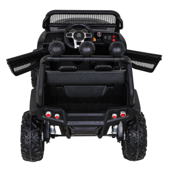 Mercedes Benz Unimog dla dzieci Czarny + Napęd 4x4 + Pilot + Bagażnik + Wolny Start + MP3 LED